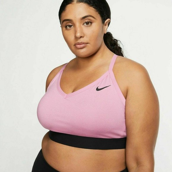 Nike Indy Womens Plus Size 1X Sports Bra Pink NEW